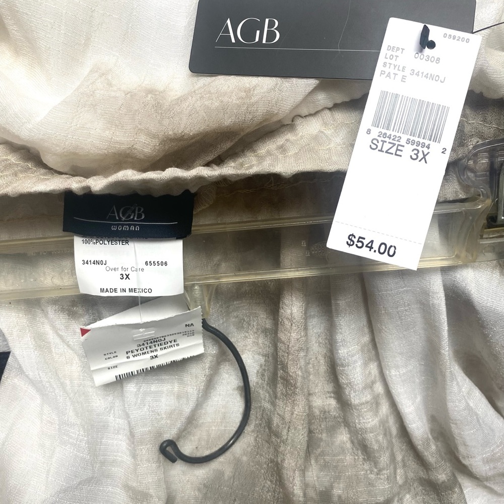 tie dye flowy long voluminous tiered  AGB plus size ,peyote color - Picture 15 of 17